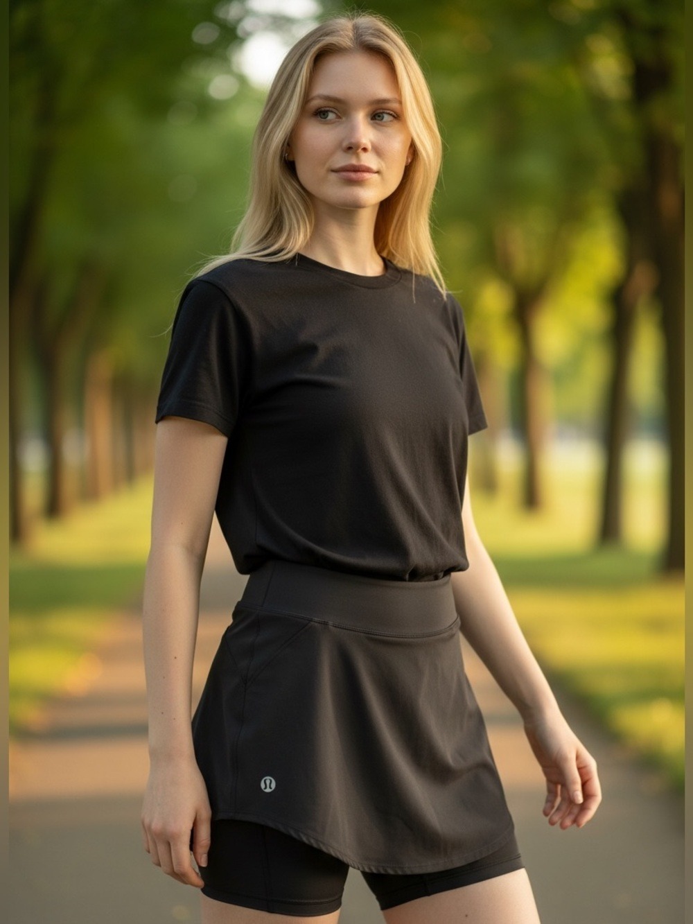 Lululemon Black Skort. Size 4